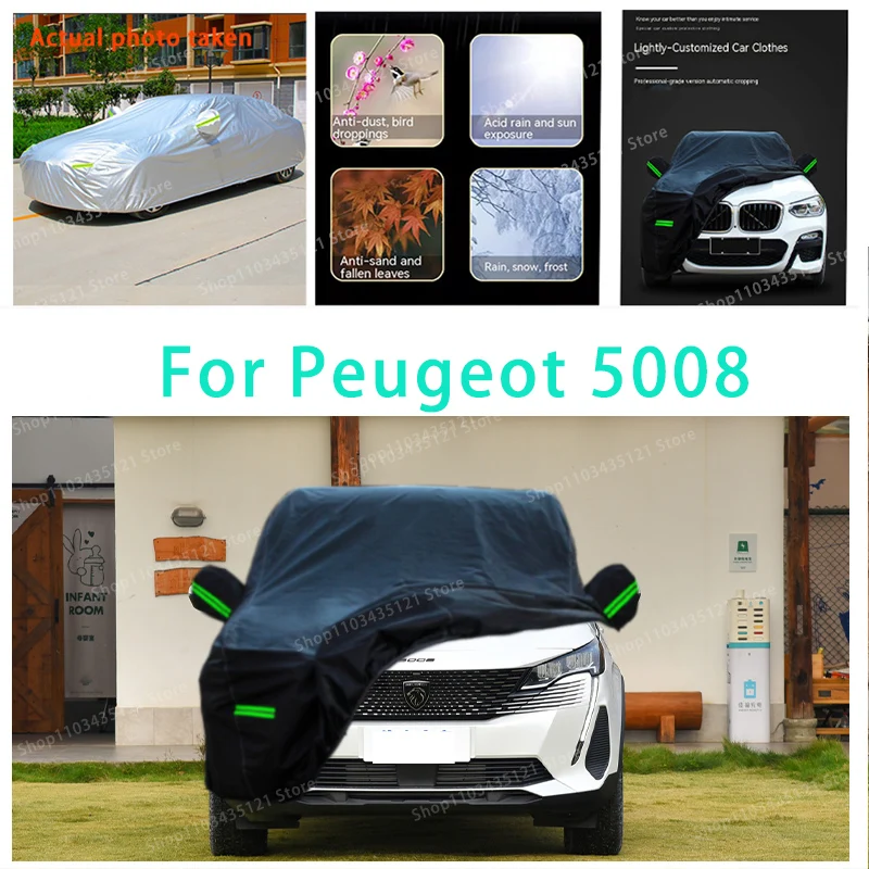 For Peugeot 5008 auto body protection, anti snow, anti peeling paint, rain, water, dust, sun protection, car clothing
For Peugeot 5008 auto body protection, anti snow, anti peeling paint, rain, water, dust, sun protection, car clothing