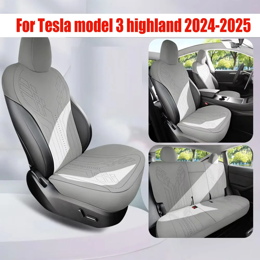 EAMTY Suede Leather Seat Cover For Tesla model 3 highland 2024-2025 5-Seat Cushion All Weather Protection Pad
EAMTY Suede Leather Seat Cover For Tesla model 3 highland 2024-2025 5-Seat Cushion All Weather Protection Pad
