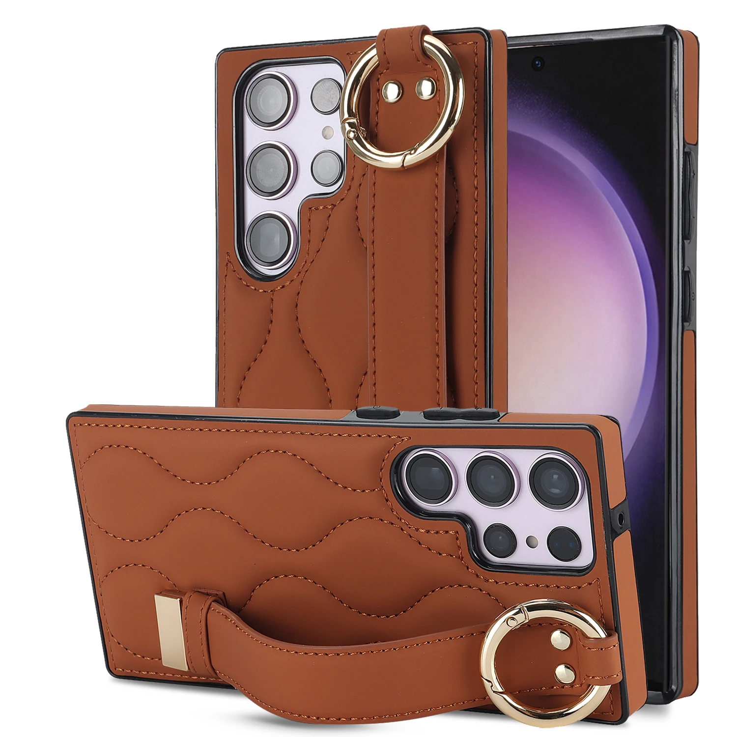 Luxury PU Leather Ring Phone Cases for Samsung Galaxy S24 S23 Ultra S22 Plus A14 A53 A54 5G Wrist Strap Holder Shockproof Cover
Luxury PU Leather Ring Phone Cases for Samsung Galaxy S24 S23 Ultra S22 Plus A14 A53 A54 5G Wrist Strap Holder Shockproof Cover
