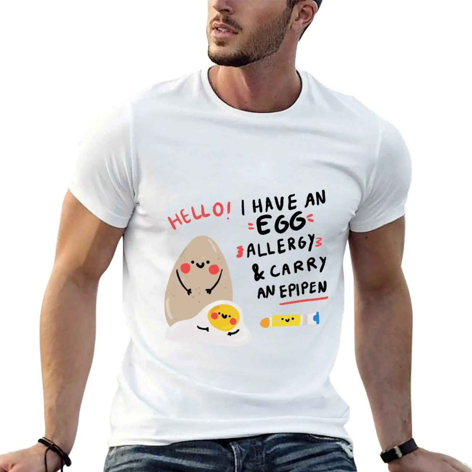 Egg Allergy Epipen Awareness T-Shirt t shirts for man graphic vintage t shirts for man cotton funny T-Shirt
Egg Allergy Epipen Awareness T-Shirt t shirts for man graphic vintage t shirts for man cotton funny T-Shirt