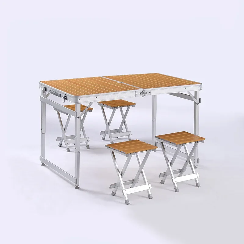 Outdoor folding table and chairs portable combination, camping barbecue table
Outdoor folding table and chairs portable combination, camping barbecue table