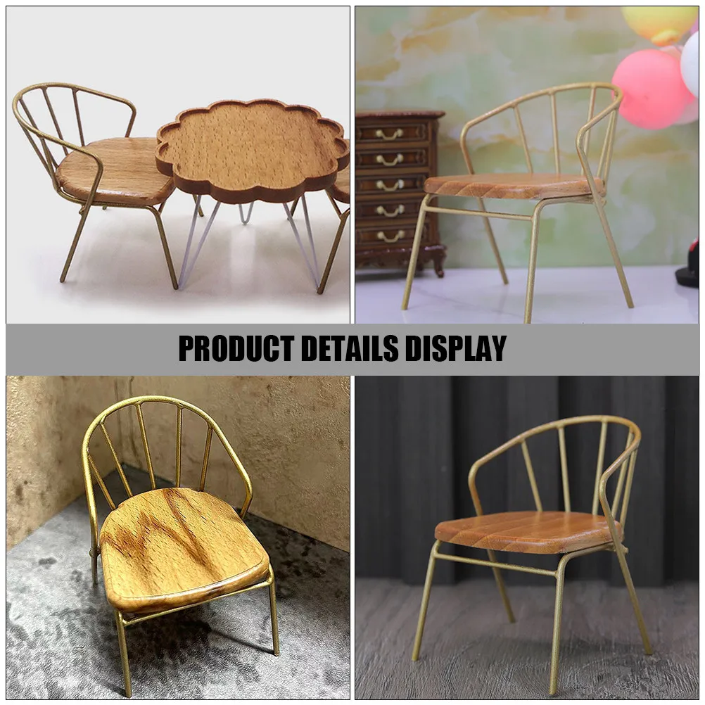 Yellow Mini House Chair Decor Wood and Metal Construction Smooth Surface Delicate Miniature Furniture for Landscaping Scene DIY
Yellow Mini House Chair Decor Wood and Metal Construction Smooth Surface Delicate Miniature Furniture for Landscaping Scene DIY