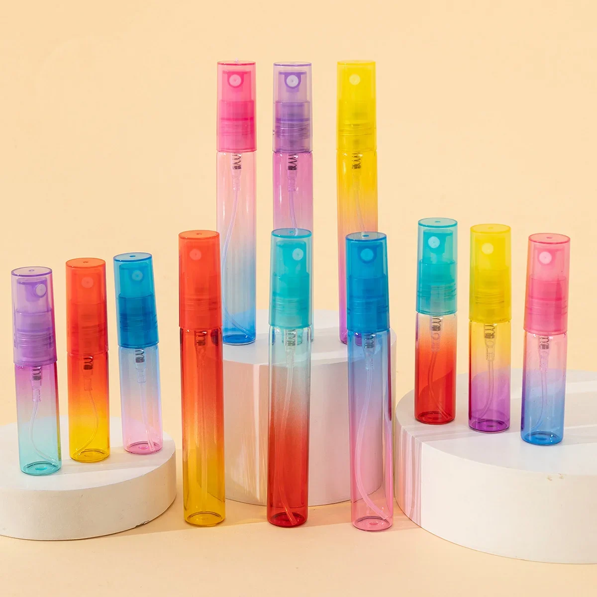 High quality 6/36/60 pcs 4ml 8ml gradient color glass perfume spray bottle premium mini travel carry perfume dispenser bottle
High quality 6/36/60 pcs 4ml 8ml gradient color glass perfume spray bottle premium mini travel carry perfume dispenser bottle