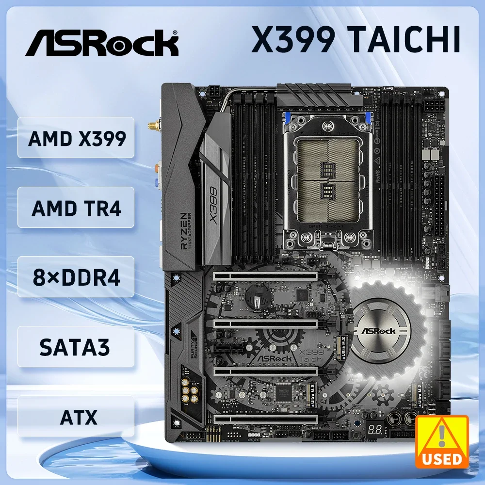 Материнская плата AMD X399 ASRock X399 Taichi Socket TR4 8×DDR4 128 ГБ PCI-E 3.0 M.2 USB3.1 ATX с поддержкой процессора AMD TR 1920X 2950X 1900X
Материнская плата AMD X399 ASRock X399 Taichi Socket TR4 8×DDR4 128 ГБ PCI-E 3.0 M.2 USB3.1 ATX с поддержкой процессора AMD TR 1920X 2950X 1900X