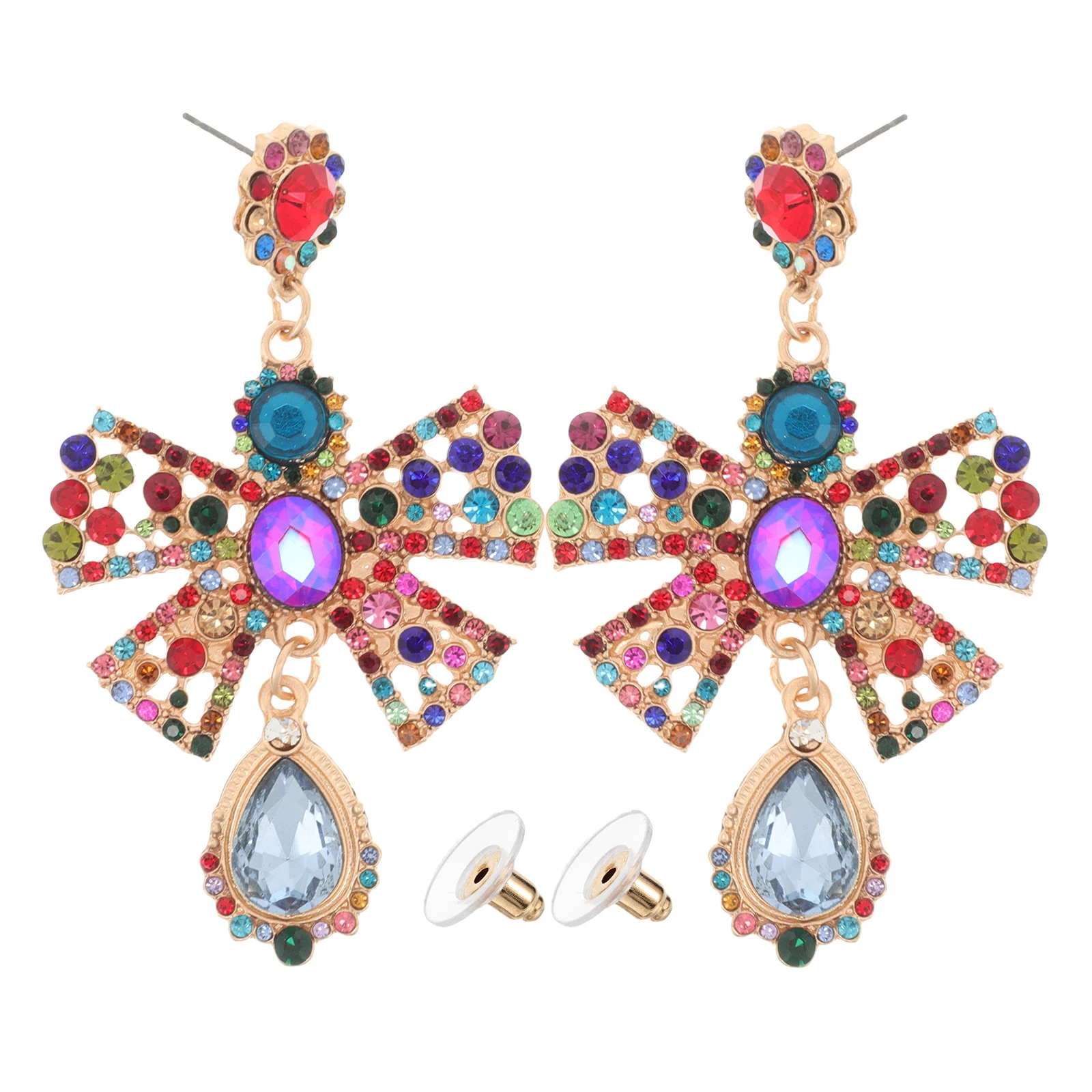 Colorful Bow Multicolor Crystal Vintage Dangle for Women Lightweight Fashion Multi Color Dangle Earrings Retro Glitter Statement
Colorful Bow Multicolor Crystal Vintage Dangle for Women Lightweight Fashion Multi Color Dangle Earrings Retro Glitter Statement