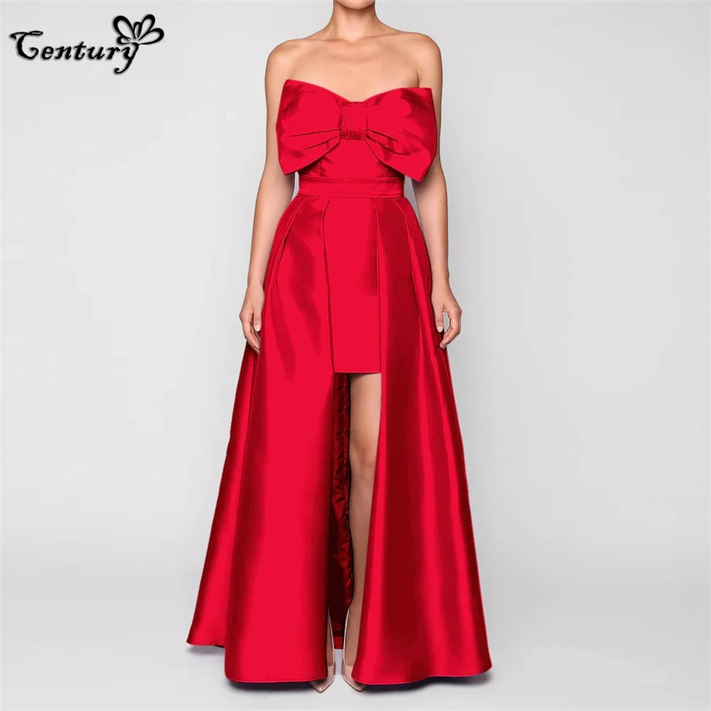 Red Prom Dress Long Detachable Train Big Bow Pockets Simple Satin Evening Gowns Women Formal Dresses Robe De Soiree
Red Prom Dress Long Detachable Train Big Bow Pockets Simple Satin Evening Gowns Women Formal Dresses Robe De Soiree