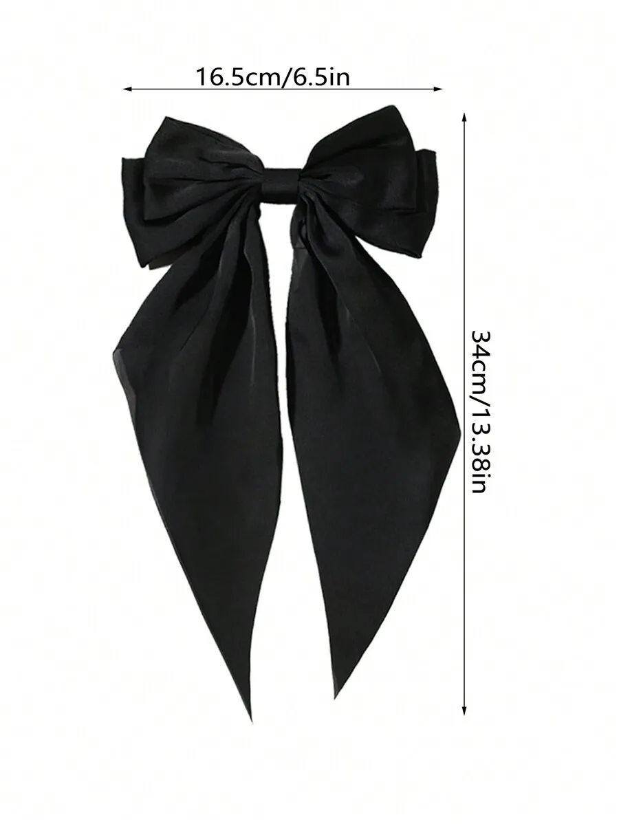 Large Black Bow Hair Clip For Women, Elegant Vintage Style Hair Accessory, Daily Wear Decoration
Large Black Bow Hair Clip For Women, Elegant Vintage Style Hair Accessory, Daily Wear Decoration