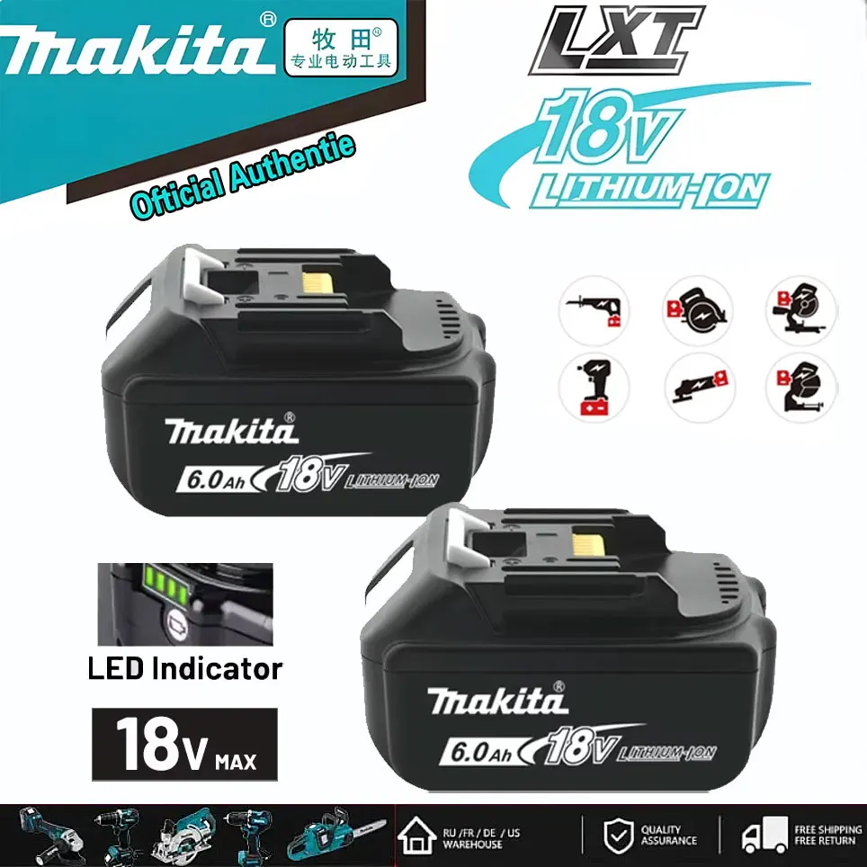3/5/6/9Ah Original 18V Makita Battery High-quality, Powerful Rechargeable Lithium-ion Battery for Makita 18V LXT Power Tools
3/5/6/9Ah Original 18V Makita Battery High-quality, Powerful Rechargeable Lithium-ion Battery for Makita 18V LXT Power Tools