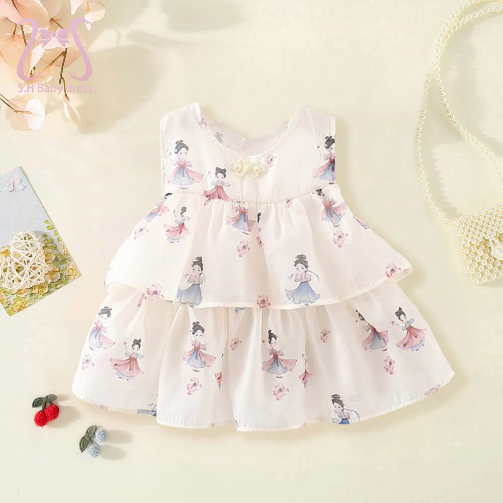 Baby Girl Summer Sleeveless Dress Sweet Infants Cartoon Hanfu characters Children Clothes Kid Chinese knot Costumn 0-3 Y Toddler
Baby Girl Summer Sleeveless Dress Sweet Infants Cartoon Hanfu characters Children Clothes Kid Chinese knot Costumn 0-3 Y Toddler