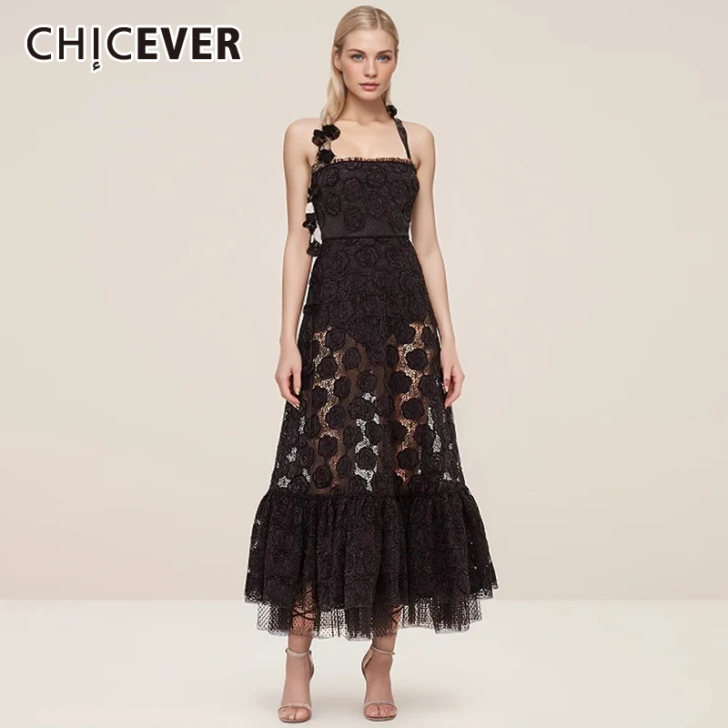 CHICEVER Embroidery Solid Dresses For Women Halter Sleeveless Backless High Waist Patchwork Zipper Folds Casual Dress Female New
CHICEVER Embroidery Solid Dresses For Women Halter Sleeveless Backless High Waist Patchwork Zipper Folds Casual Dress Female New
