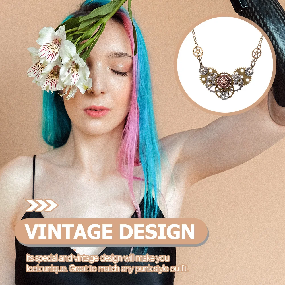 Steampunk Gear Retro Necklace Vintage Pendant Necklace for Men and Women Gothic Punk Jewelry Cosplay Halloween Party Accessory
Steampunk Gear Retro Necklace Vintage Pendant Necklace for Men and Women Gothic Punk Jewelry Cosplay Halloween Party Accessory
