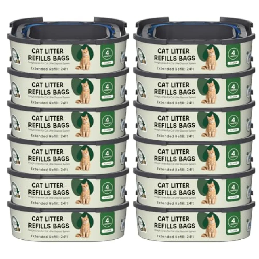 Cat Litter Refill Bags Cartridge Compatible with Litter Cat Genie Standard, Plus, XL+ and XL Pail Refills, Pet Waste Bags Box A
Cat Litter Refill Bags Cartridge Compatible with Litter Cat Genie Standard, Plus, XL+ and XL Pail Refills, Pet Waste Bags Box A