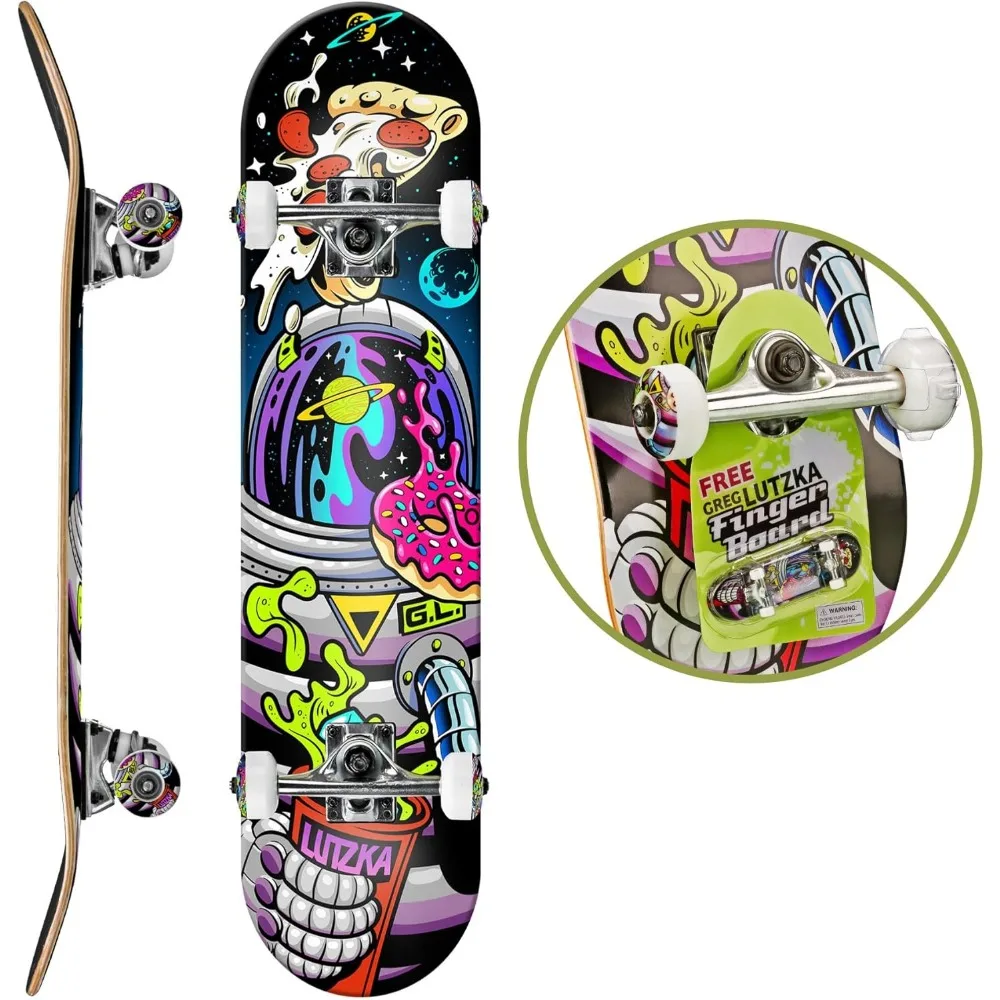 Полный скейтборд серии Deluxe для начинающих, детей, подростков и взрослых
Полный скейтборд серии Deluxe для начинающих, детей, подростков и взрослых