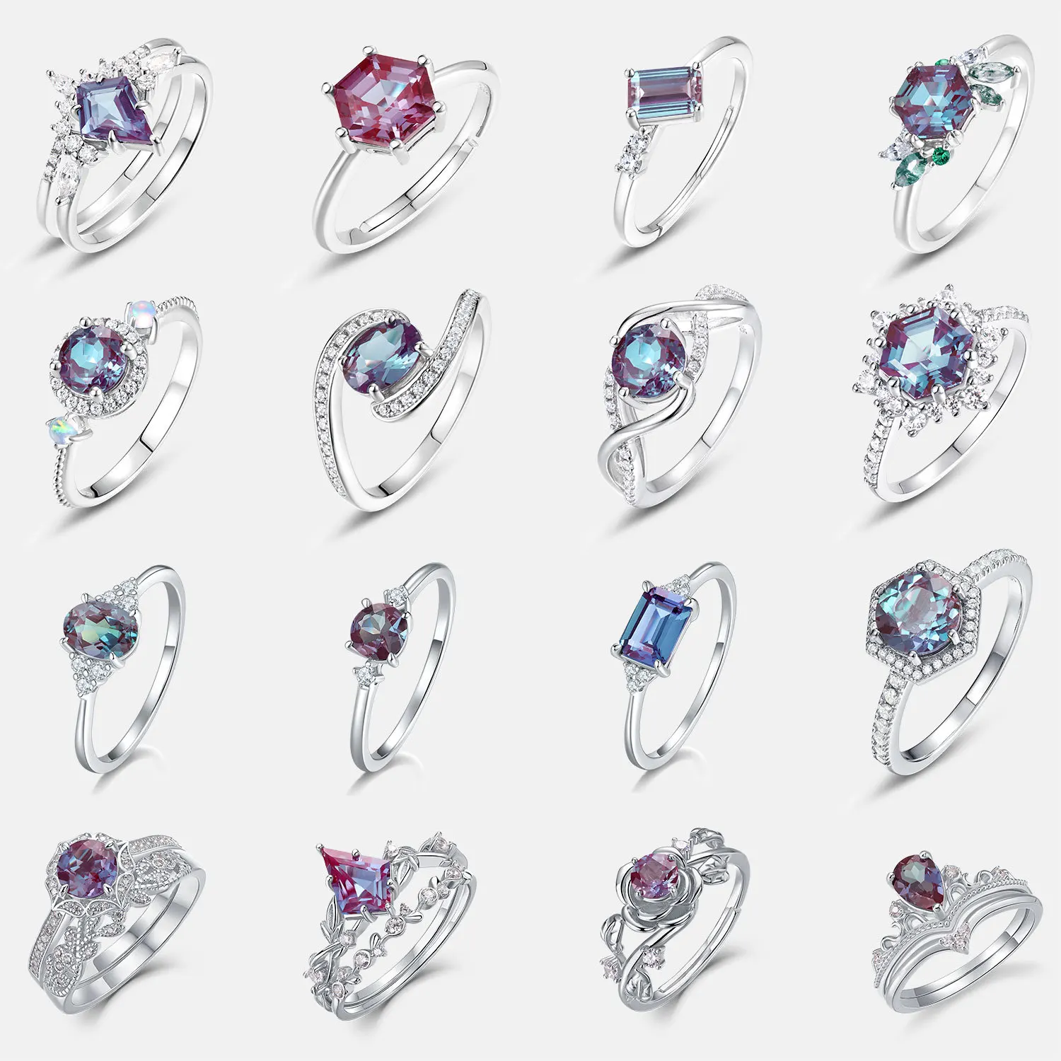 925 Sterling Silver Alexandrite Ring Lab-Grown Color Change Gemstone Stackable Boho Chic Jewelry Dropship Trendy Women's Rings
925 Sterling Silver Alexandrite Ring Lab-Grown Color Change Gemstone Stackable Boho Chic Jewelry Dropship Trendy Women's Rings