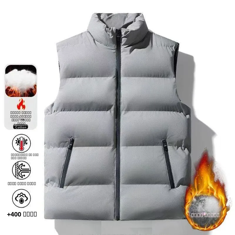Thiened Fce Warmth Men's down Vest Winter Outerwear Stand Collar Quilted Jaet Youth Faion Soft Medium Zipper Closure
Thiened Fce Warmth Men's down Vest Winter Outerwear Stand Collar Quilted Jaet Youth Faion Soft Medium Zipper Closure