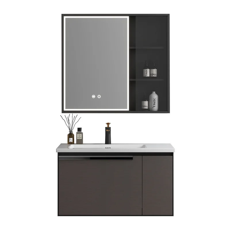 Simple aluminum alloy bathroom cabinet combination set household bathroom integrated ceramic basin washstand
Simple aluminum alloy bathroom cabinet combination set household bathroom integrated ceramic basin washstand
