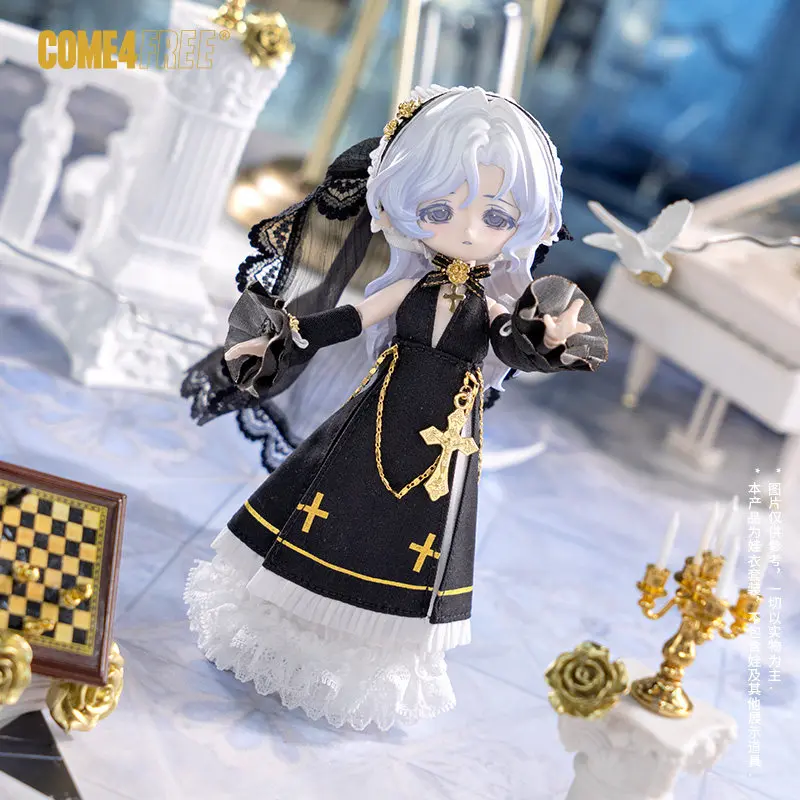 New 1/12 Bjd Doll Clothes Come4free Black Lace Dress Gold Cross Decor Outfit Set Fairy Tale Prayer Theme For Ball Jointed Doll
New 1/12 Bjd Doll Clothes Come4free Black Lace Dress Gold Cross Decor Outfit Set Fairy Tale Prayer Theme For Ball Jointed Doll