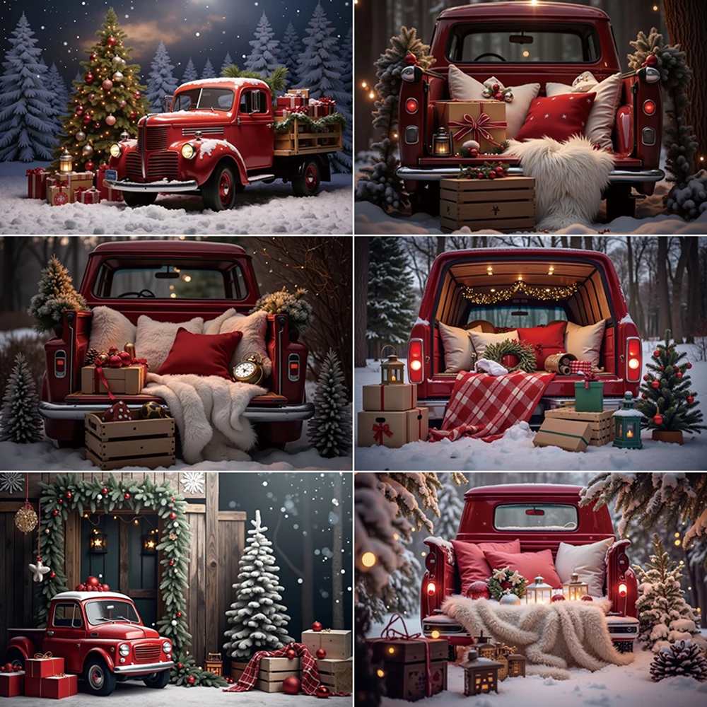 MOON.QG 2025 Christmas News Background Photography Red Truck Pine Tree Gifts Backdrop Child Photo Studio Photocall Accessories
MOON.QG 2025 Christmas News Background Photography Red Truck Pine Tree Gifts Backdrop Child Photo Studio Photocall Accessories