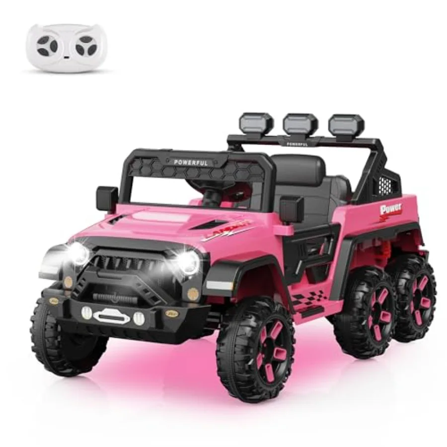 Ride on car for outdoor play, EVA wheels and 4WD, pink electric vehicle with 24V battery, remote control, 3-speed adjustment, s
Ride on car for outdoor play, EVA wheels and 4WD, pink electric vehicle with 24V battery, remote control, 3-speed adjustment, s