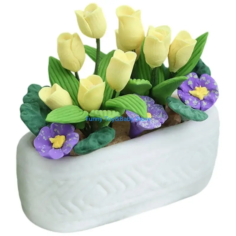 1/12 Scale Realistic Tulips Floral Display Artistic Tulips Plant For Miniature Room Hand Craft Enthusiasts Model Scenes C90B
1/12 Scale Realistic Tulips Floral Display Artistic Tulips Plant For Miniature Room Hand Craft Enthusiasts Model Scenes C90B