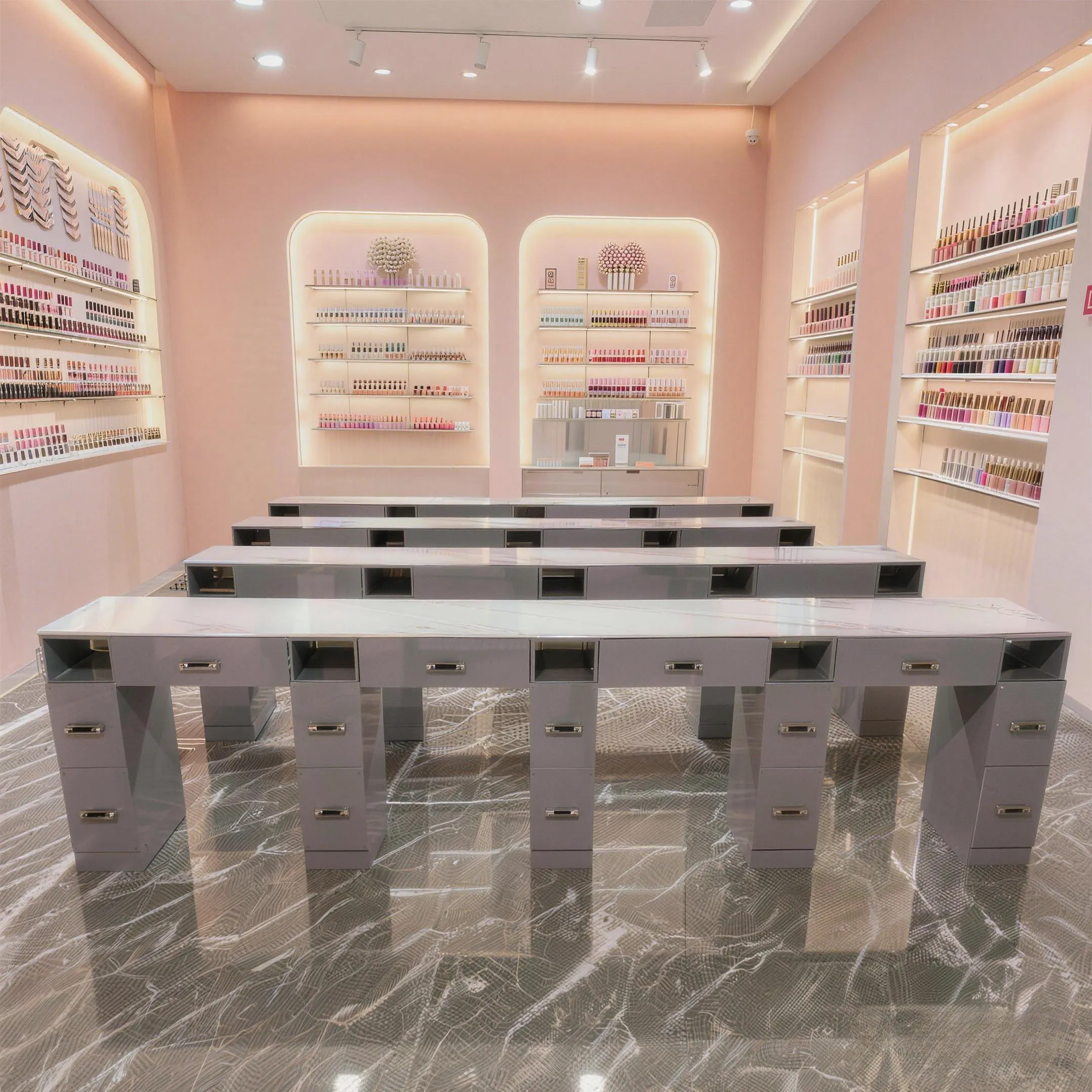 Wholesale Salon Furniture Luxury Nail Manicure Table Manicure Station with Marble Top Grey Nail Table
Wholesale Salon Furniture Luxury Nail Manicure Table Manicure Station with Marble Top Grey Nail Table