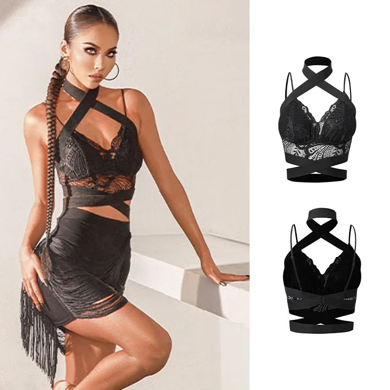 Black Lace Tops Latin Dance Clothes Women Halter Neck Vest Adult Latin Practice Wear Samba Rumba Dance Costume Summer DNV15979
Black Lace Tops Latin Dance Clothes Women Halter Neck Vest Adult Latin Practice Wear Samba Rumba Dance Costume Summer DNV15979