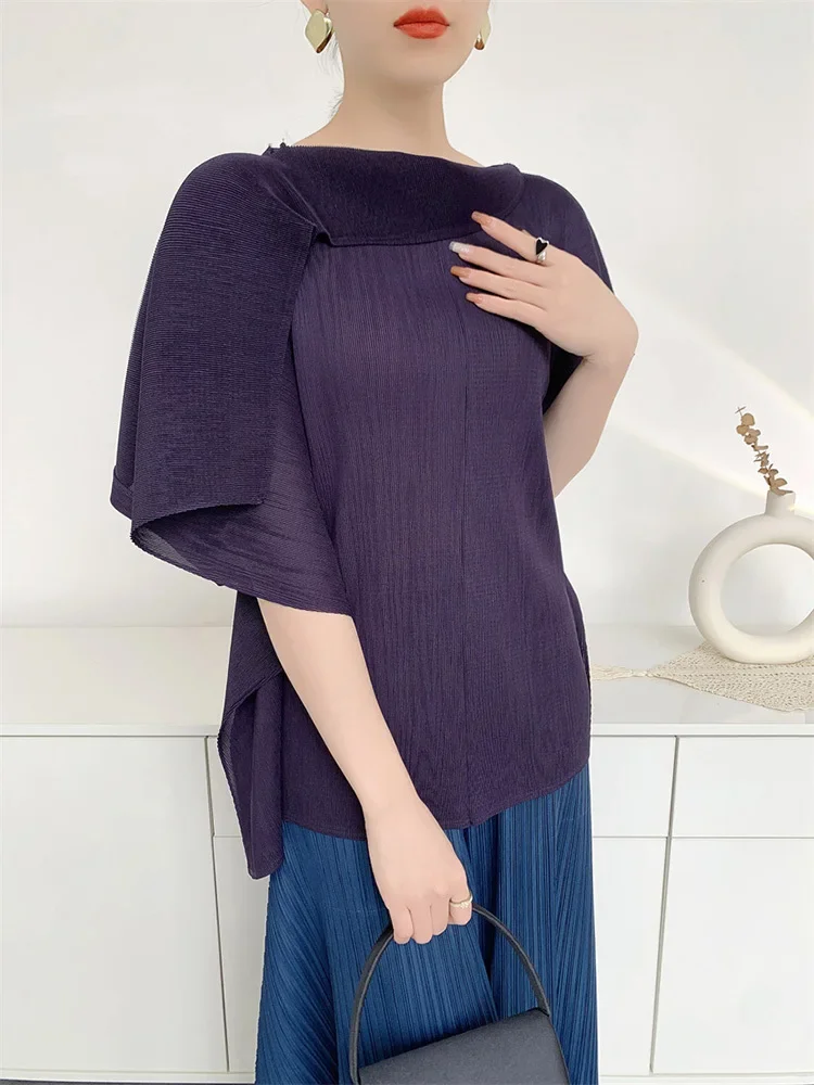 YUDX Pleated Irregular T Shirt For Women Short Sleeve Loose Versatile Spring New 2025 Lapel Pullover Female Clothing
YUDX Pleated Irregular T Shirt For Women Short Sleeve Loose Versatile Spring New 2025 Lapel Pullover Female Clothing