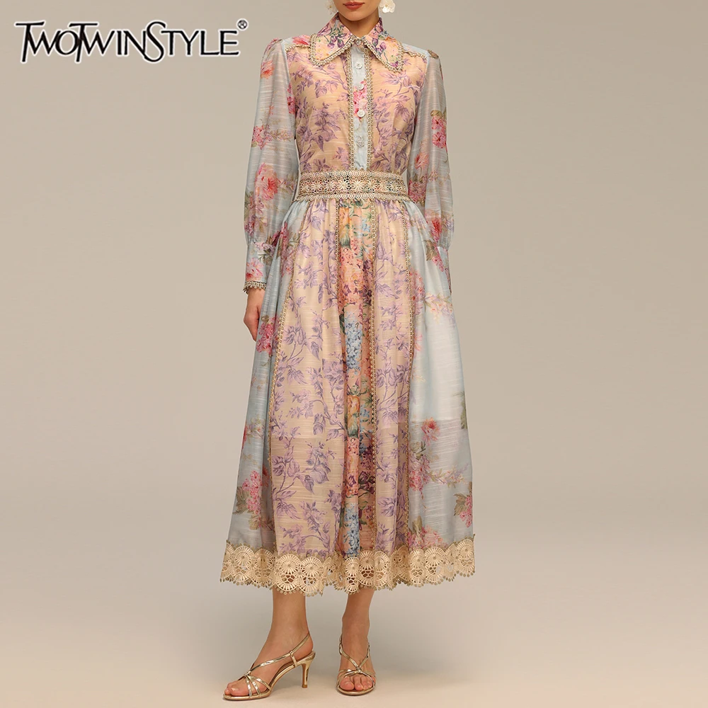 TWOTWINSTYLE Slimming Elegant Two Piece Sets for Women Lapel Long Sleeves Spliced Single Breasted Top High Waist Skirt Female
TWOTWINSTYLE Slimming Elegant Two Piece Sets for Women Lapel Long Sleeves Spliced Single Breasted Top High Waist Skirt Female