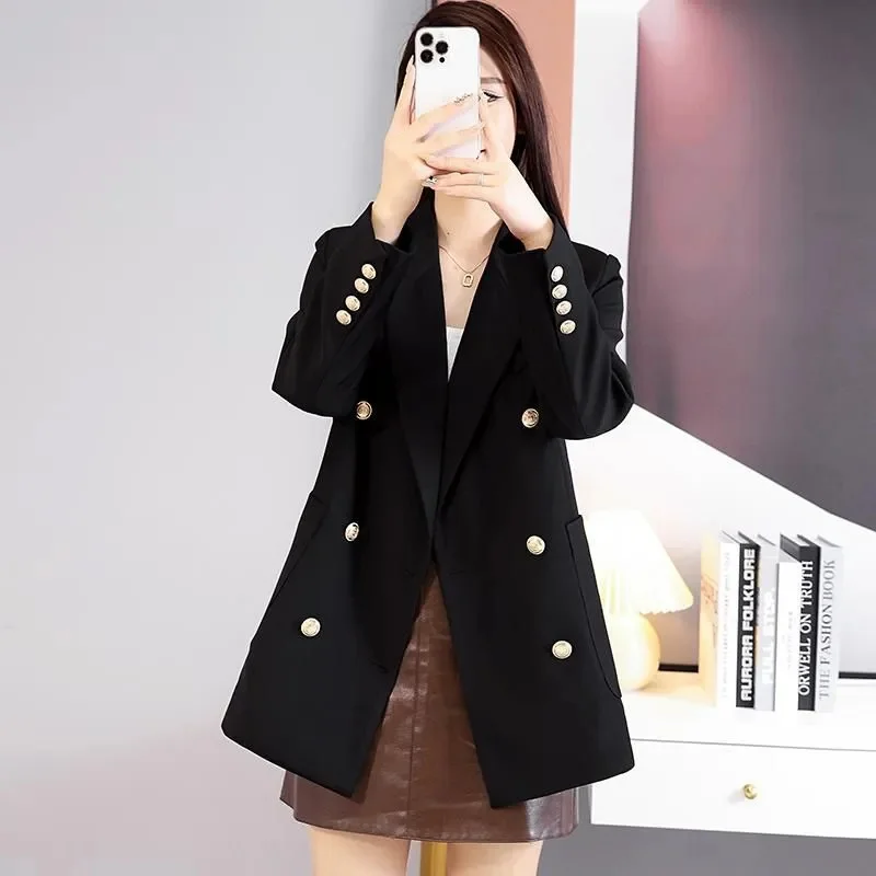 Blazer Coat Female Spring Autumn 2025Fashion Casual New Suit Jacket Women's Outwear Korean Design Temperament Outcoat Senior Top
Blazer Coat Female Spring Autumn 2025Fashion Casual New Suit Jacket Women's Outwear Korean Design Temperament Outcoat Senior Top