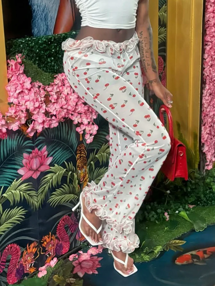 Macheda Fashion Print Flare Pants Women Sexy See Through Ruffles Summer Trend Wild Basic Clubwear Skinny Stretch Mesh Trousers
Macheda Fashion Print Flare Pants Women Sexy See Through Ruffles Summer Trend Wild Basic Clubwear Skinny Stretch Mesh Trousers