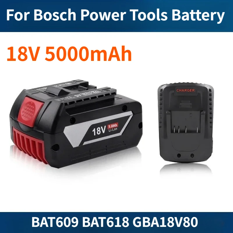 Battery for Bosch 18V BAT609, BAT618, GBA18V80 Power Tools in 5000mAh Wireless Professional System
Battery for Bosch 18V BAT609, BAT618, GBA18V80 Power Tools in 5000mAh Wireless Professional System