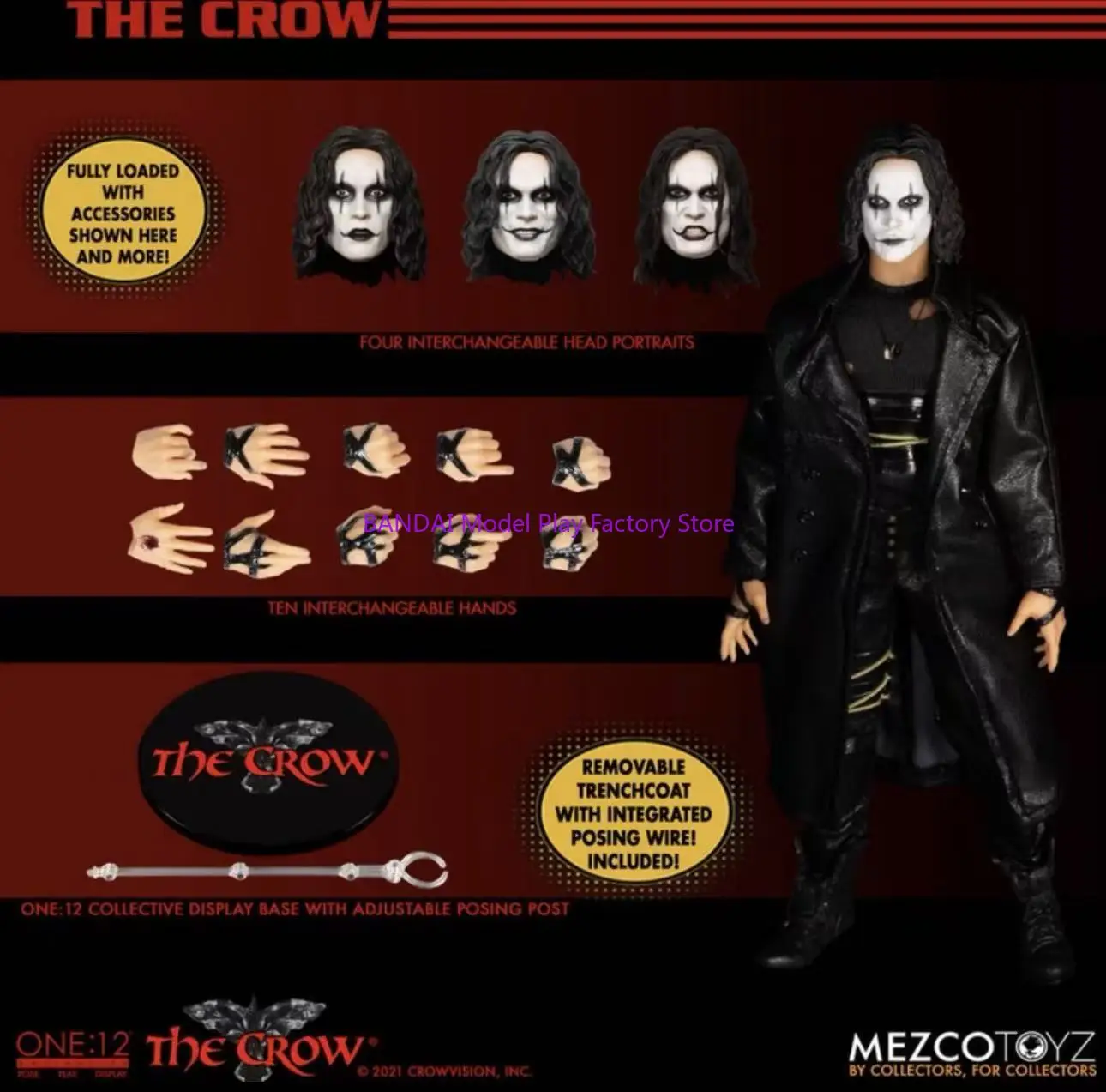 In stock now Mezco Toyz Genuine 1/12 The Movie Collective Series Crow Ai Yu Finished Movable Model Toy
In stock now Mezco Toyz Genuine 1/12 The Movie Collective Series Crow Ai Yu Finished Movable Model Toy