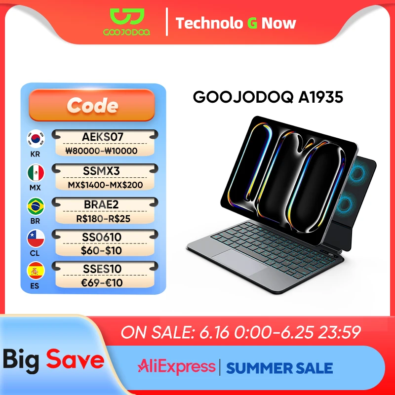 Ультратонкая волшебная клавиатура GOOJODOQ для iPad Pro 11 Air 11 M3/M2 Pro 12,9 Pro 13 Pad A16, стеклянный трекпад, клавиатура из алюминиевого сплава
Ультратонкая волшебная клавиатура GOOJODOQ для iPad Pro 11 Air 11 M3/M2 Pro 12,9 Pro 13 Pad A16, стеклянный трекпад, клавиатура из алюминиевого сплава
