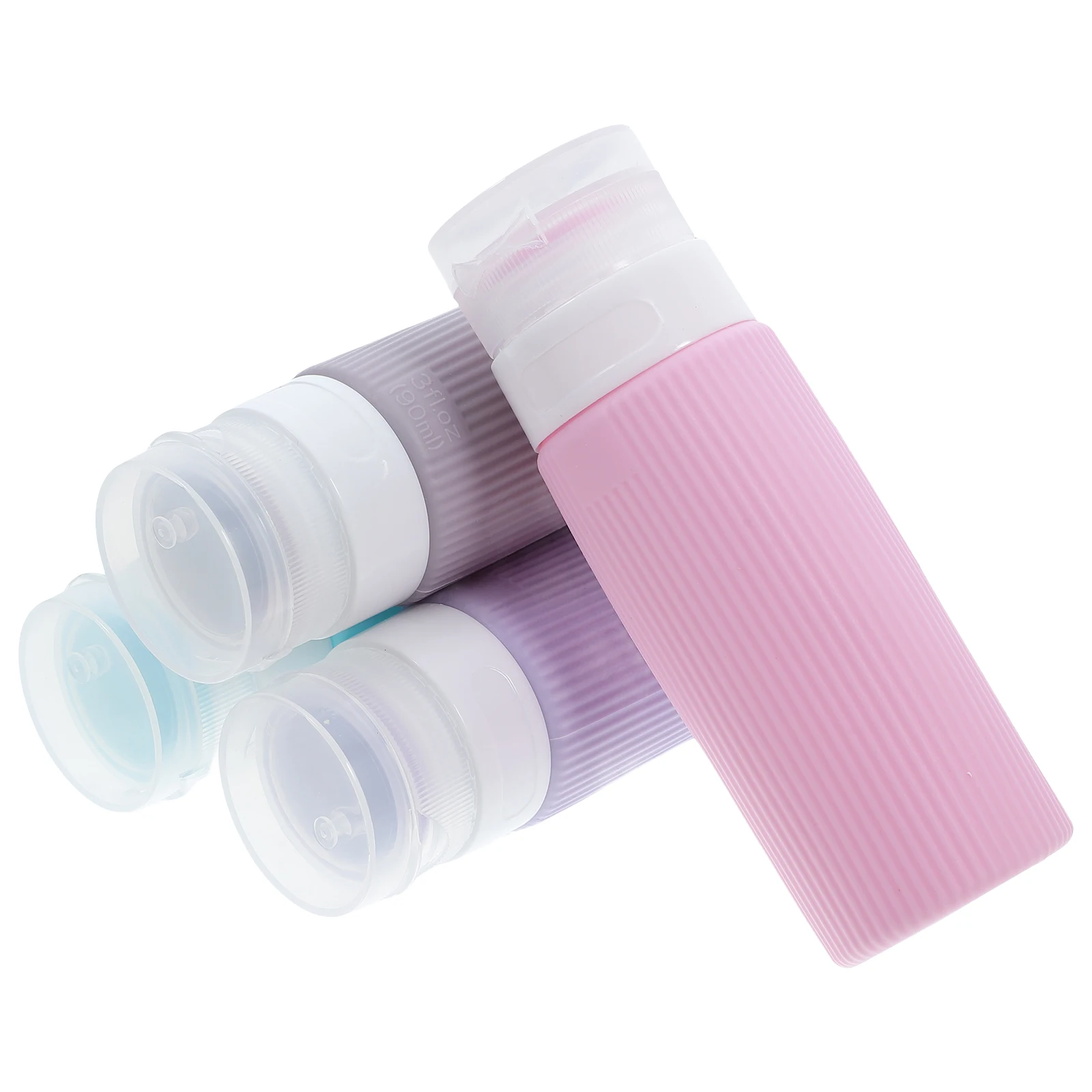 4 pcs Silicone Lotion Bottle Set Travel Size Leakproof Flip Cap Multicolor Skin Care Storage Refillable Dispenser
4 pcs Silicone Lotion Bottle Set Travel Size Leakproof Flip Cap Multicolor Skin Care Storage Refillable Dispenser