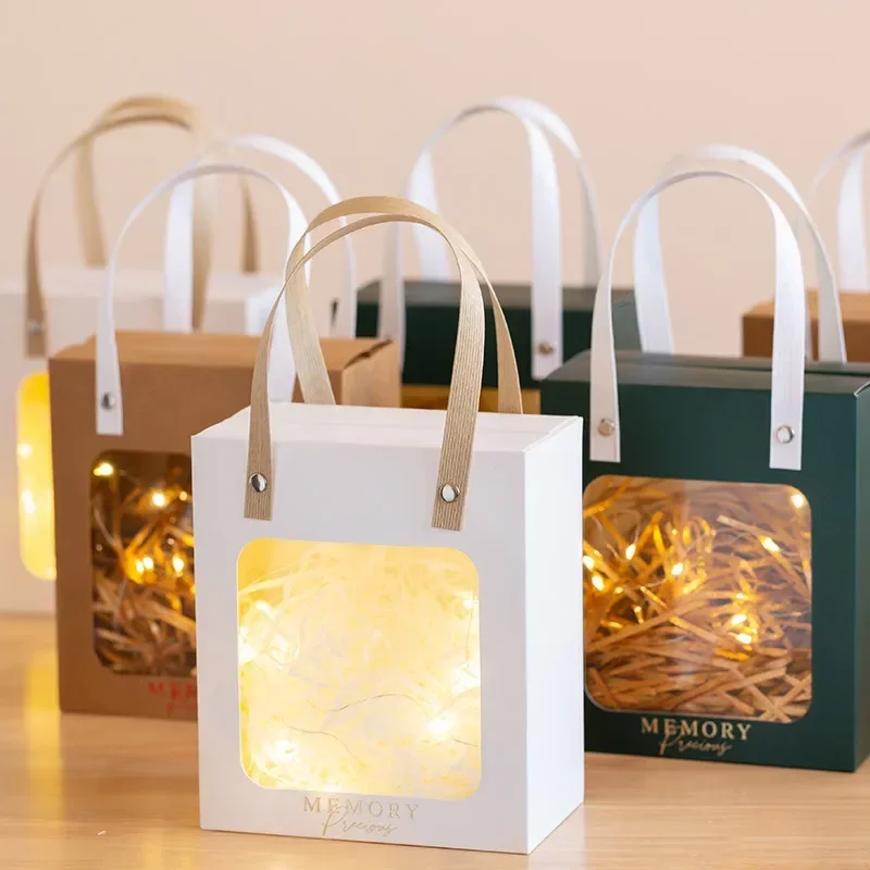 5pcs Transparent Window Handheld Box White Portable Packaging Boxes for Holiday Flower Gifts Flower Bouquet Wedding Gift Handbag
5pcs Transparent Window Handheld Box White Portable Packaging Boxes for Holiday Flower Gifts Flower Bouquet Wedding Gift Handbag