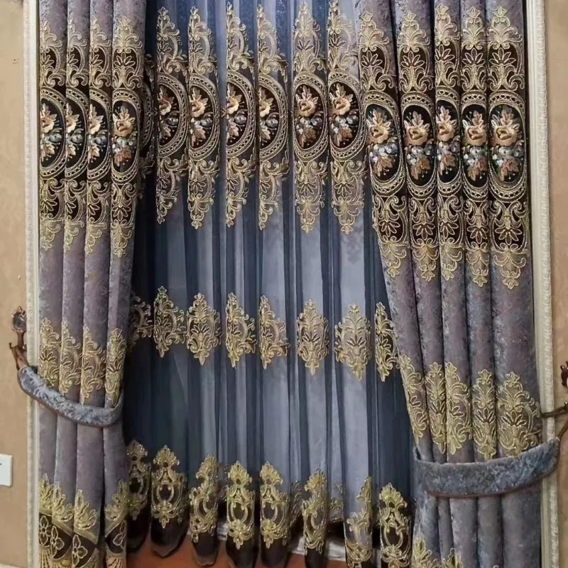New Atmospheric Hollow Curtain Fabric Villa Living Room Luxurious Flower Blooming Embroidery Curtain for Living and Bedroom
New Atmospheric Hollow Curtain Fabric Villa Living Room Luxurious Flower Blooming Embroidery Curtain for Living and Bedroom