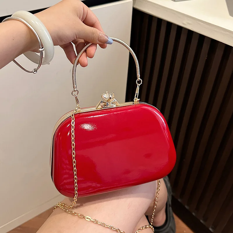 1pc 2026 Trendy Patent Leather Clutch for Women - Multi-Color, Metal Handle & Chain Strap, Crystal Lock, Glam Evening & Daily
1pc 2026 Trendy Patent Leather Clutch for Women - Multi-Color, Metal Handle & Chain Strap, Crystal Lock, Glam Evening & Daily