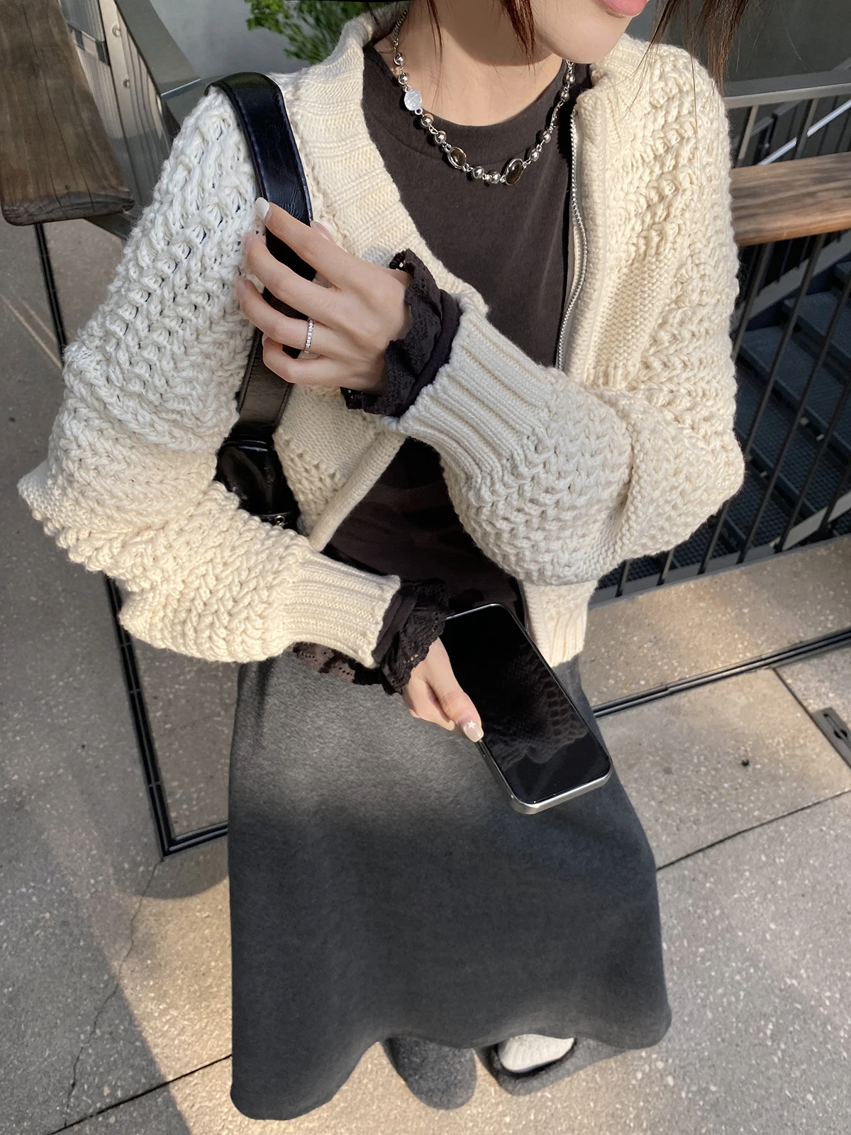 FEELROOM Thi Knitted Winter Sweater High ammage Casual Loose Long Sve Zipper Coat Korean Sle Commute Faion
FEELROOM Thi Knitted Winter Sweater High ammage Casual Loose Long Sve Zipper Coat Korean Sle Commute Faion