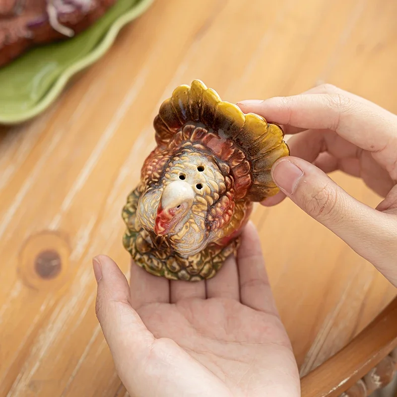 노벨티 귀여운 터키 모양 세라믹 조미료 항아리, 향신료 항아리 식기, 주방 용품, 크리스마스 선 
노벨티 귀여운 터키 모양 세라믹 조미료 항아리, 향신료 항아리 식기, 주방 용품, 크리스마스 선