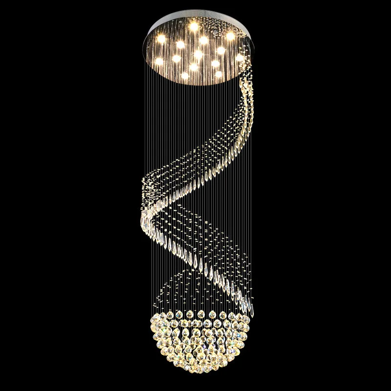 Duplex building chandelier, modern light luxury, empty
Duplex building chandelier, modern light luxury, empty