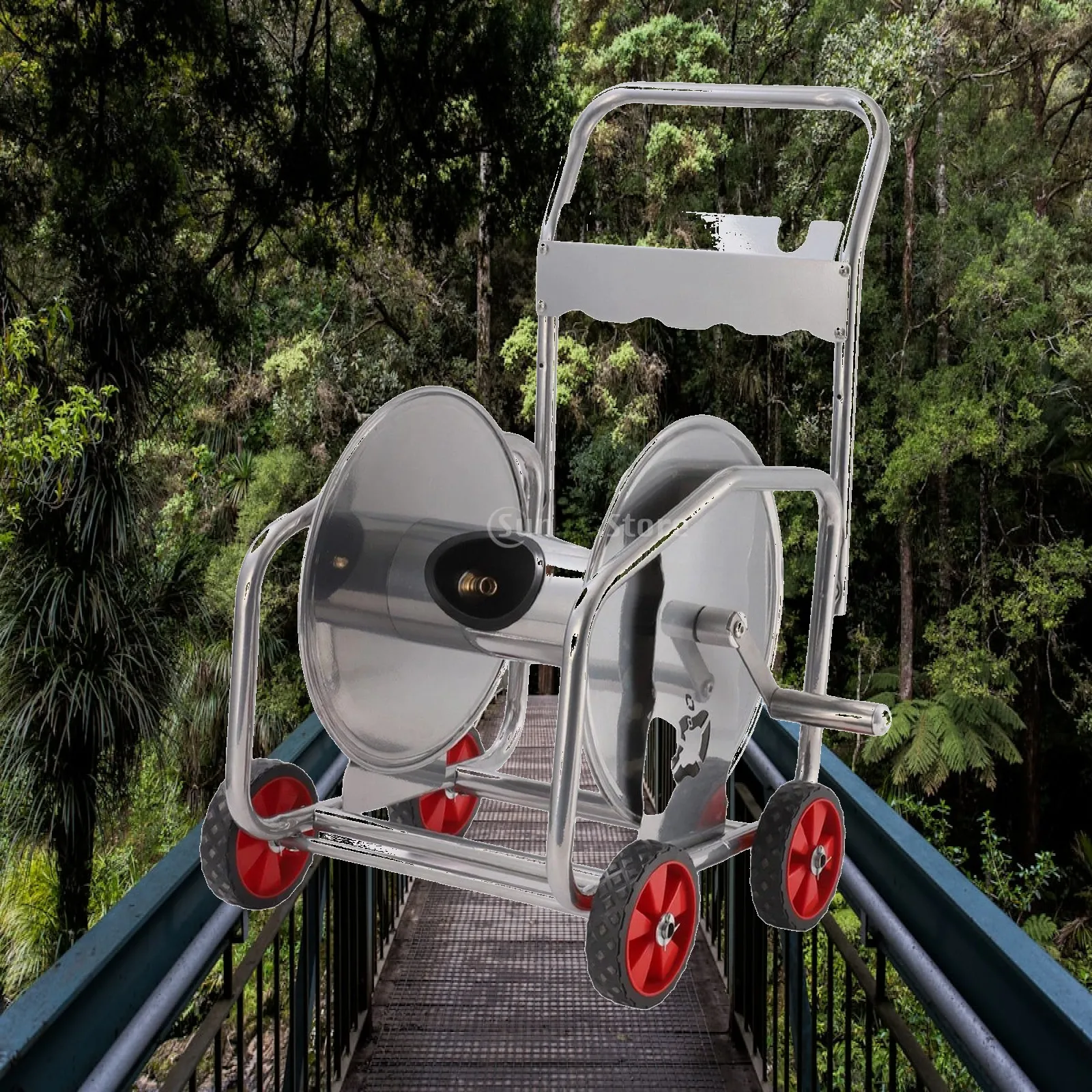 Industrial Water Hose Reel Cart Galvanized Steel Durable Storage Hand Operated Mobile Cart for Garden Lawn Watering
Industrial Water Hose Reel Cart Galvanized Steel Durable Storage Hand Operated Mobile Cart for Garden Lawn Watering