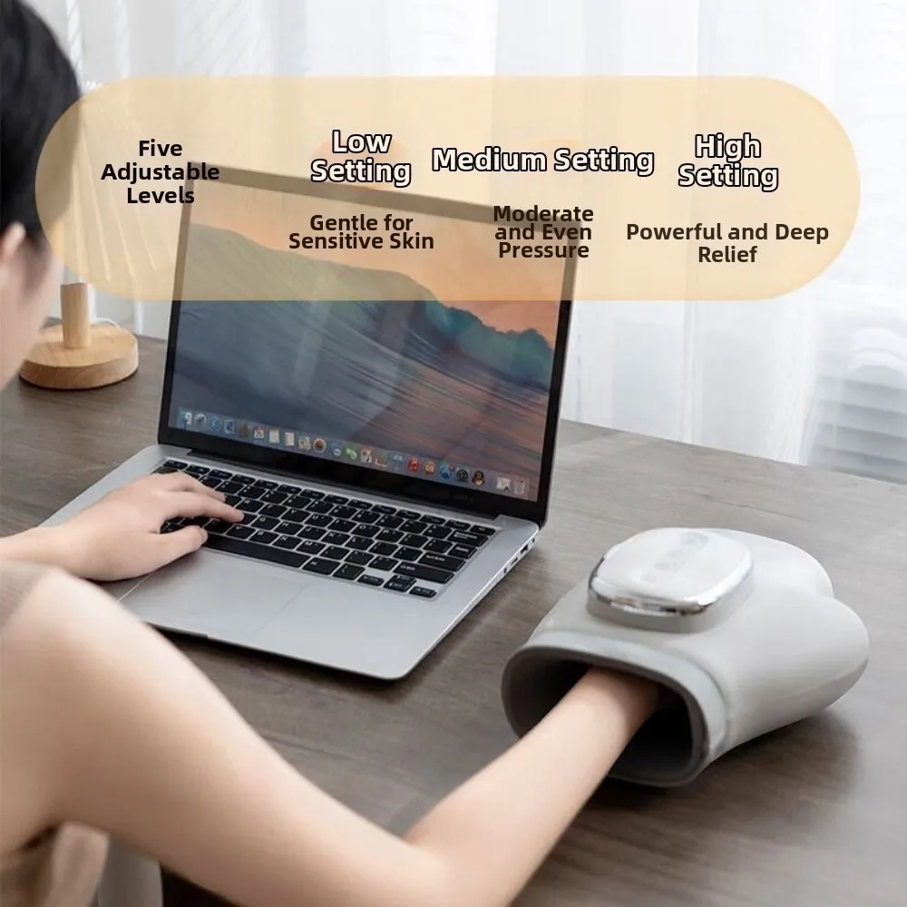 Heat Compress Cordless Hand Massager 5-Level Adjustable Pressure Vibrating Function Electric Hand Massager
Heat Compress Cordless Hand Massager 5-Level Adjustable Pressure Vibrating Function Electric Hand Massager