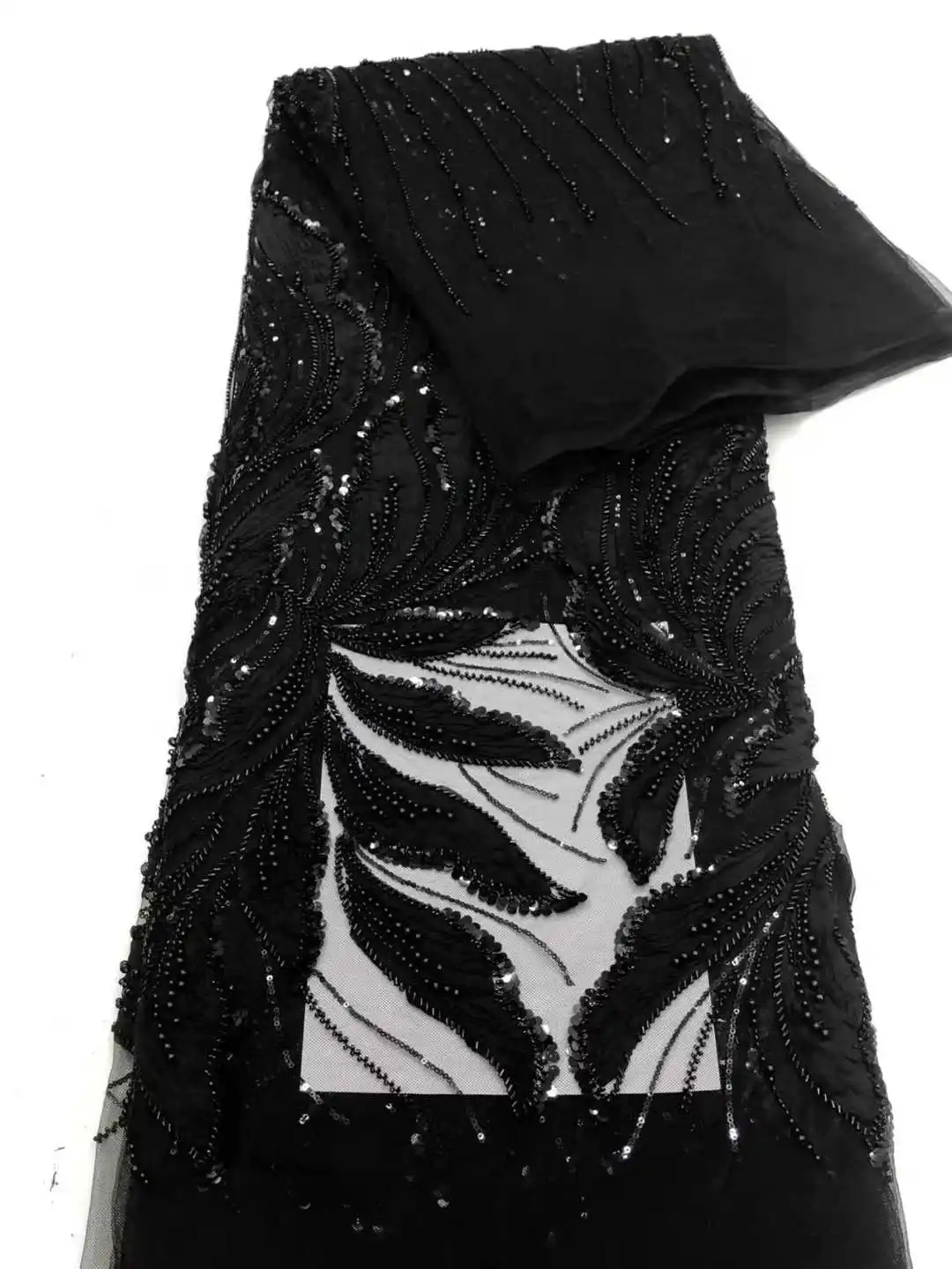 2025 Latest African 3D Black Lace Fabric Dubai Sequins Tulle Lace Fabric Embroidered Beads Nigerian Fabrics For Sewing Dress
2025 Latest African 3D Black Lace Fabric Dubai Sequins Tulle Lace Fabric Embroidered Beads Nigerian Fabrics For Sewing Dress