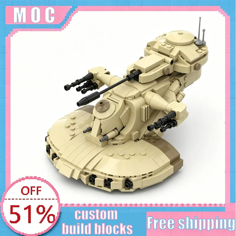 686 PCS MOC Sci-Fi Trade Federation Armored Assault Vehicle Model Custom Creative Building Blocks Educational Assembly Toy Gift
686 PCS MOC Sci-Fi Trade Federation Armored Assault Vehicle Model Custom Creative Building Blocks Educational Assembly Toy Gift