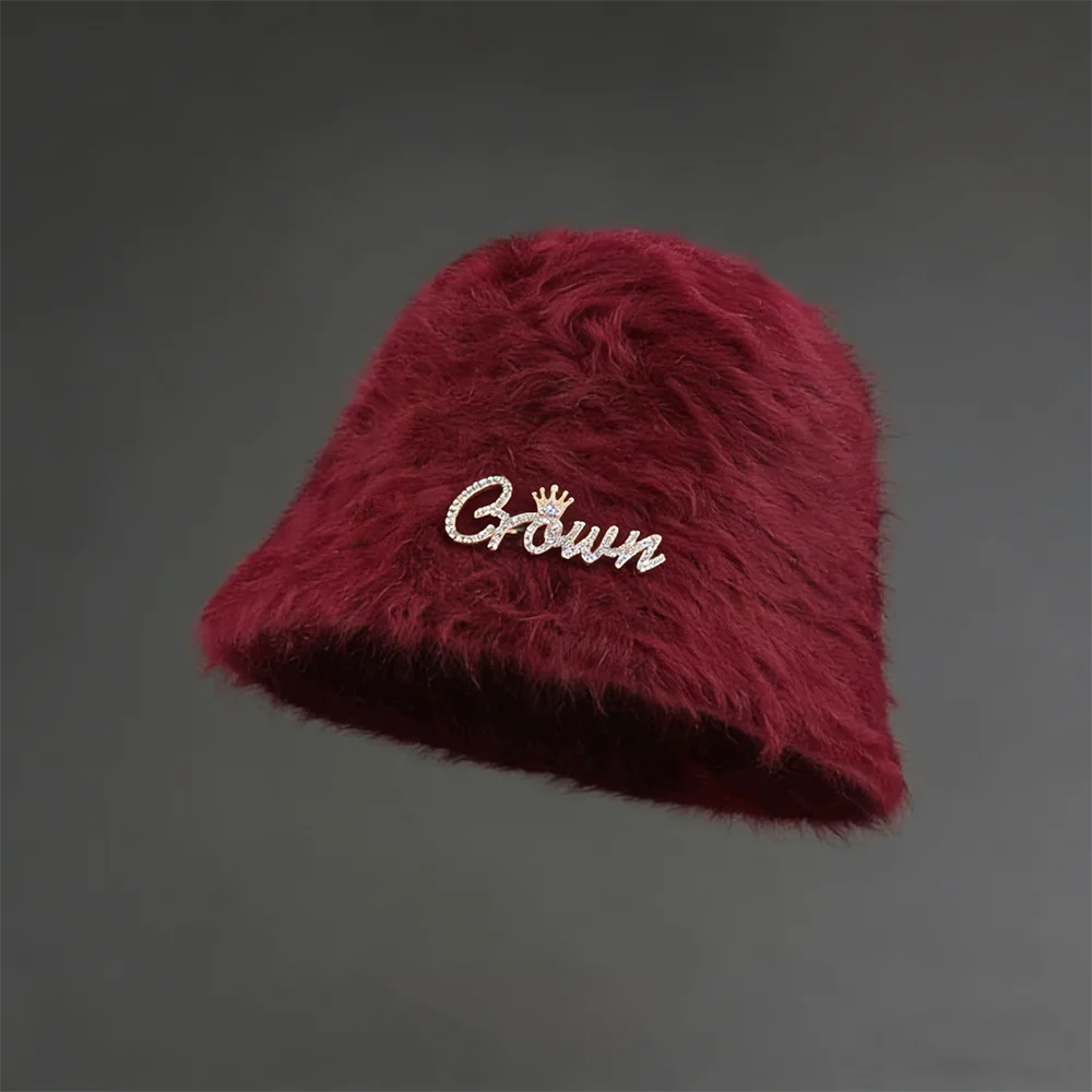 Girly Fluffy Rabbit Fur Bucket Hat with Rhinestone Letter Happy Winter Warm Plush Fisherman Cap for Teen Girls
Girly Fluffy Rabbit Fur Bucket Hat with Rhinestone Letter Happy Winter Warm Plush Fisherman Cap for Teen Girls
