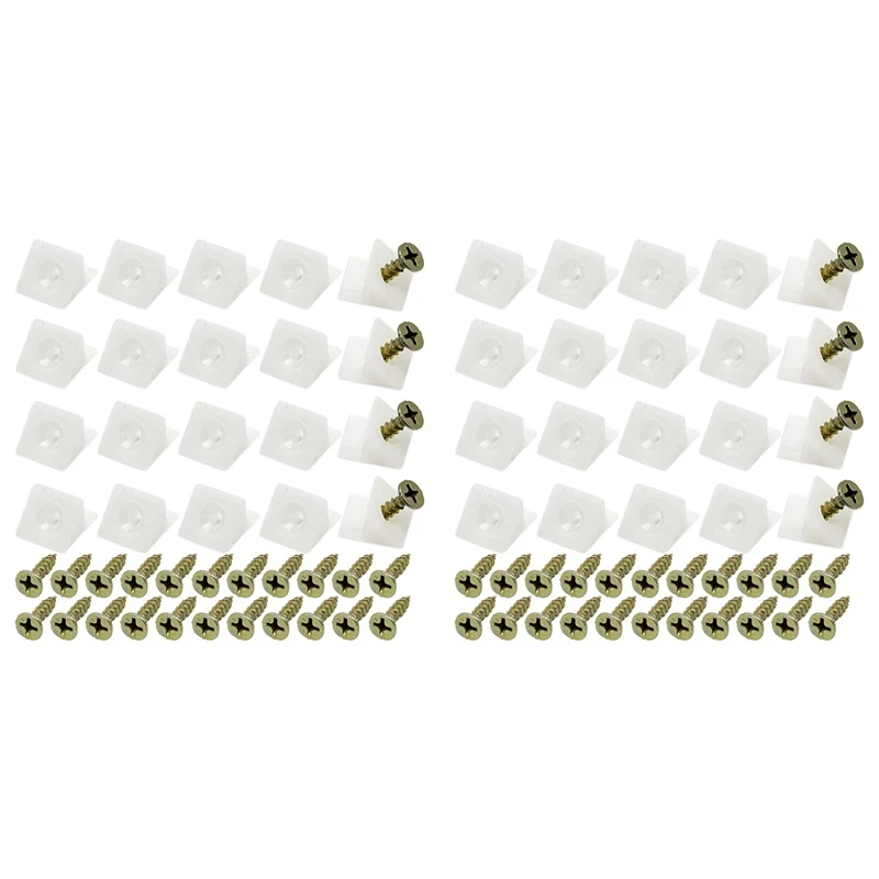 ABRU-100 Pcs Drawer Supports, White Plastic Drawer Bottom Sagging Repair Fixing Mending Wedges With Screws For Furniture
ABRU-100 Pcs Drawer Supports, White Plastic Drawer Bottom Sagging Repair Fixing Mending Wedges With Screws For Furniture