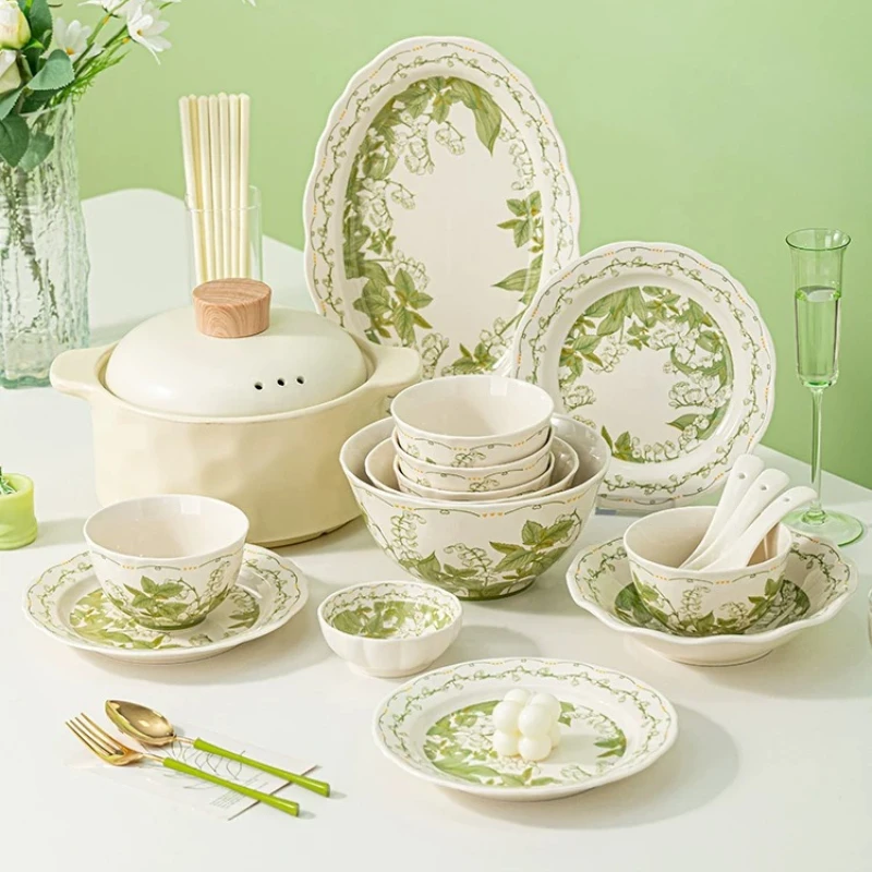 Modern Design Dinner Set Plates Full Set Aesthetic Green Luxury Ceramic Dinner Set Bowl Designer Bajilla Ceramica Dinnerware
Modern Design Dinner Set Plates Full Set Aesthetic Green Luxury Ceramic Dinner Set Bowl Designer Bajilla Ceramica Dinnerware