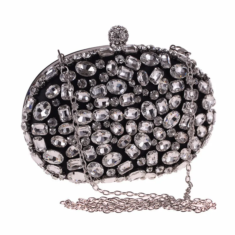Egg Design Rhinestones Bling Luxury Female New Party Evening Bags Black Color Embroidery Diamonds Small Clutch Purse
Egg Design Rhinestones Bling Luxury Female New Party Evening Bags Black Color Embroidery Diamonds Small Clutch Purse