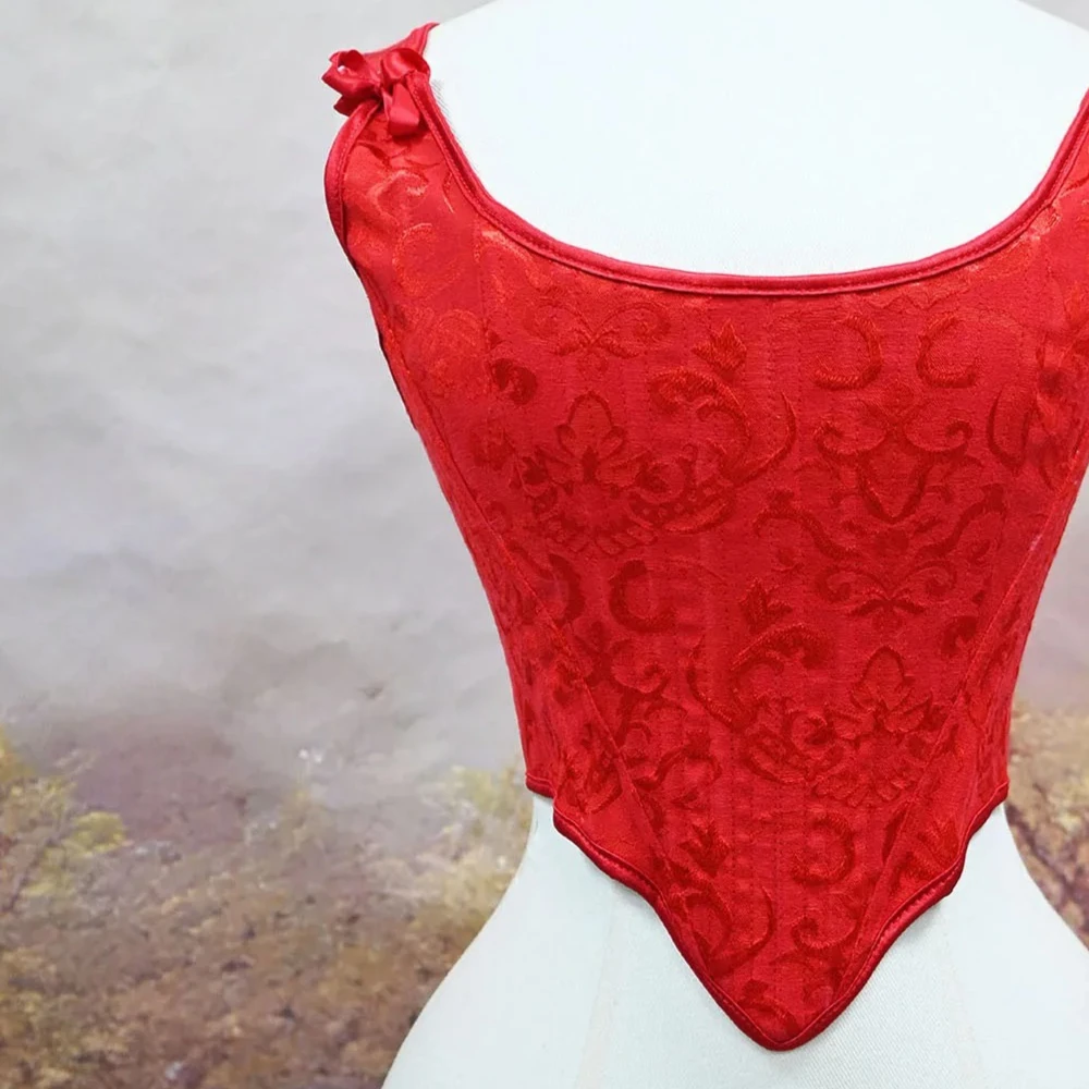 Vintage Jacquard Overbust Corset Tie Lace-up Back Women Bustier Shapewear Top Waist Trainer Slimming Vest
Vintage Jacquard Overbust Corset Tie Lace-up Back Women Bustier Shapewear Top Waist Trainer Slimming Vest