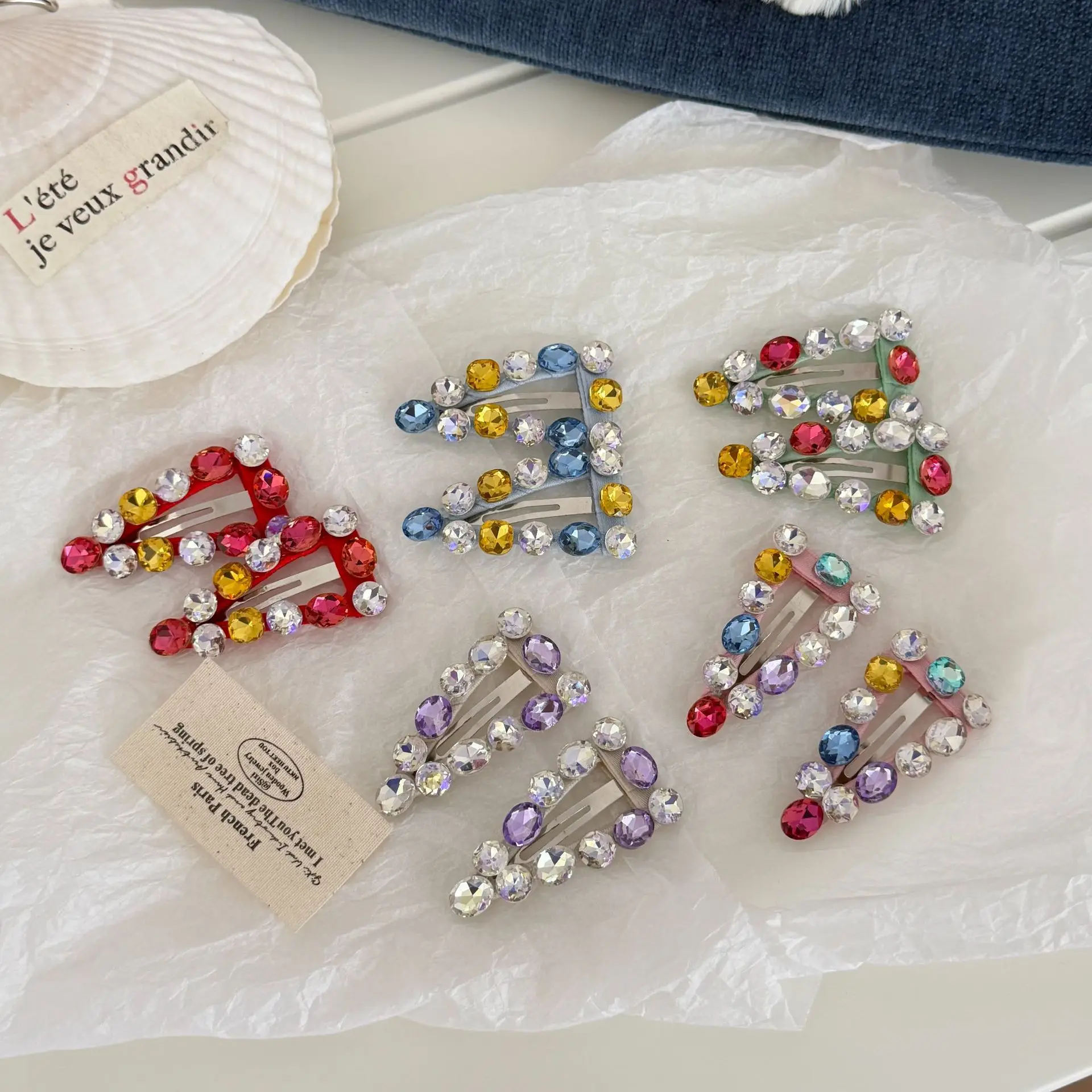 Sparkly Crystal Rhinestone Triangle Hair Clip Korean Style BB Clips for Bangs Water Drop Czech Crystal Side Pin Daily
Sparkly Crystal Rhinestone Triangle Hair Clip Korean Style BB Clips for Bangs Water Drop Czech Crystal Side Pin Daily